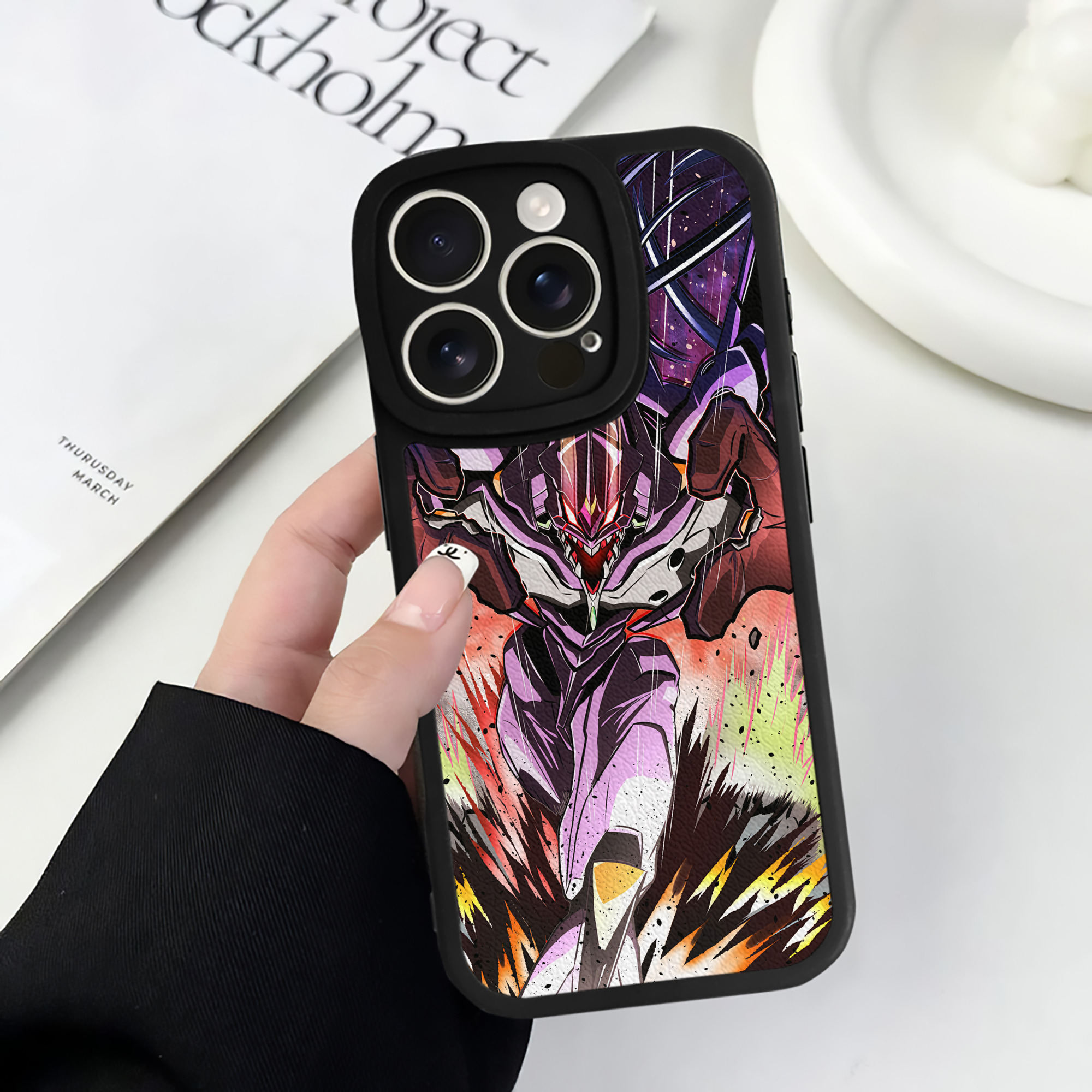 （画像用） EVA 新世紀エヴァンゲリオン 【iPhone 16シリーズ対応】シリコンスマホケース（レザー調） 材質：シリコン